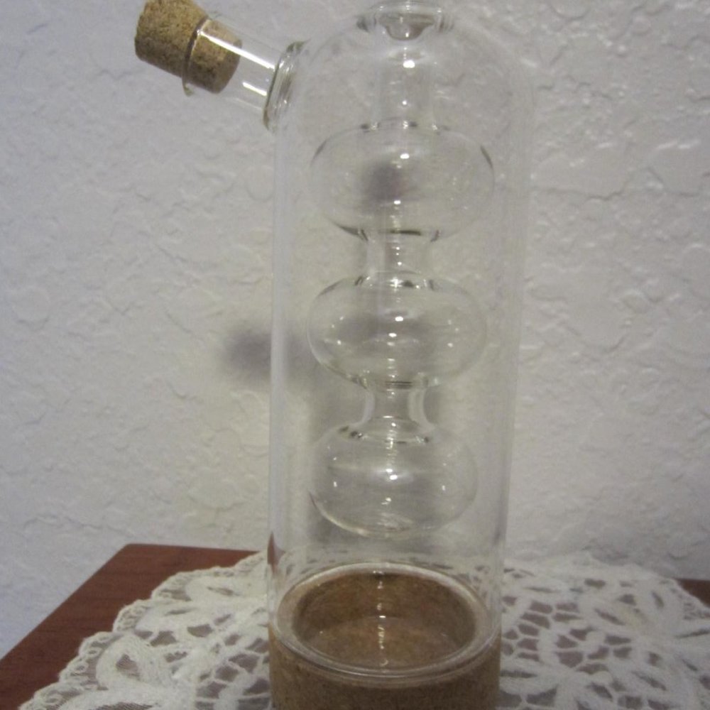 Lily's Home Glass Oil and Vinegar Cruet Dispenser with Cork Base--NIB - Picture 5 of 10